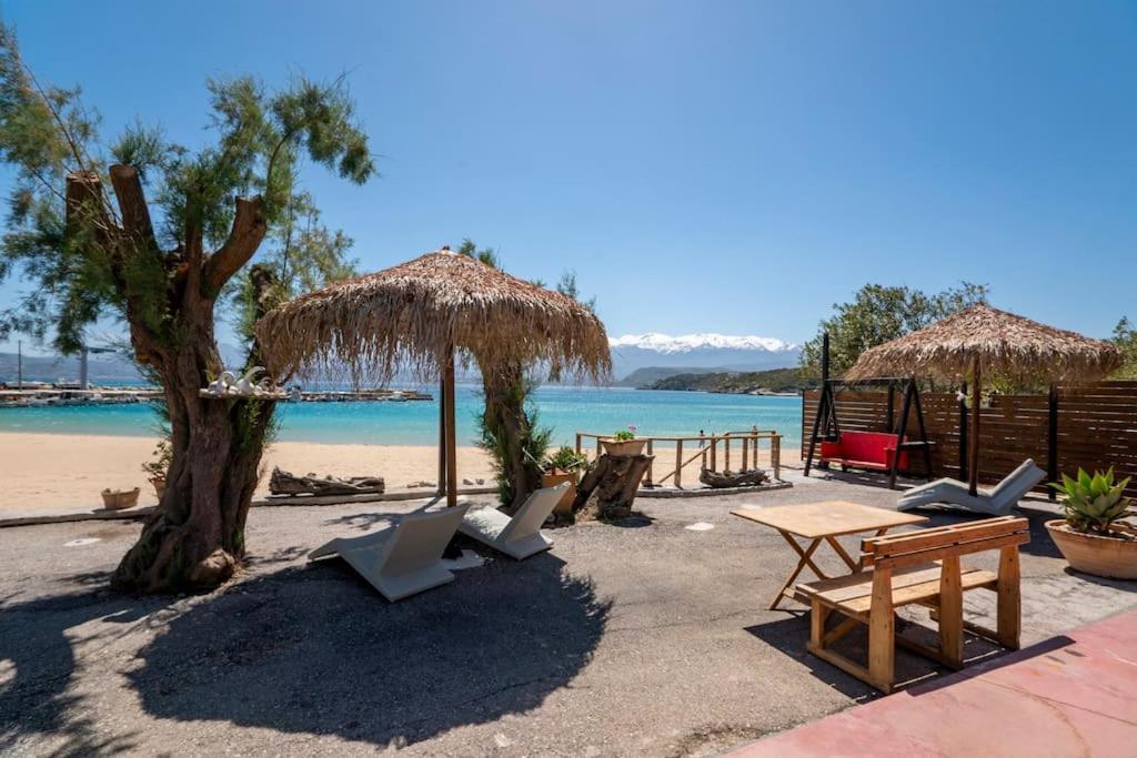 Sea And Sun Metaxy Mas, Brand-New, Beachfront ! Chania  Exterior photo